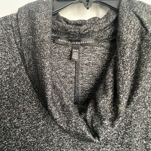 White House Black Market Gray Cowl Neck Sweater